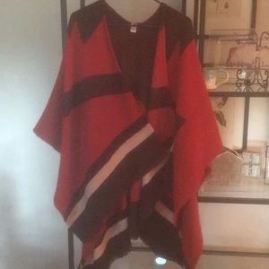 Loft Poncho in a fun print